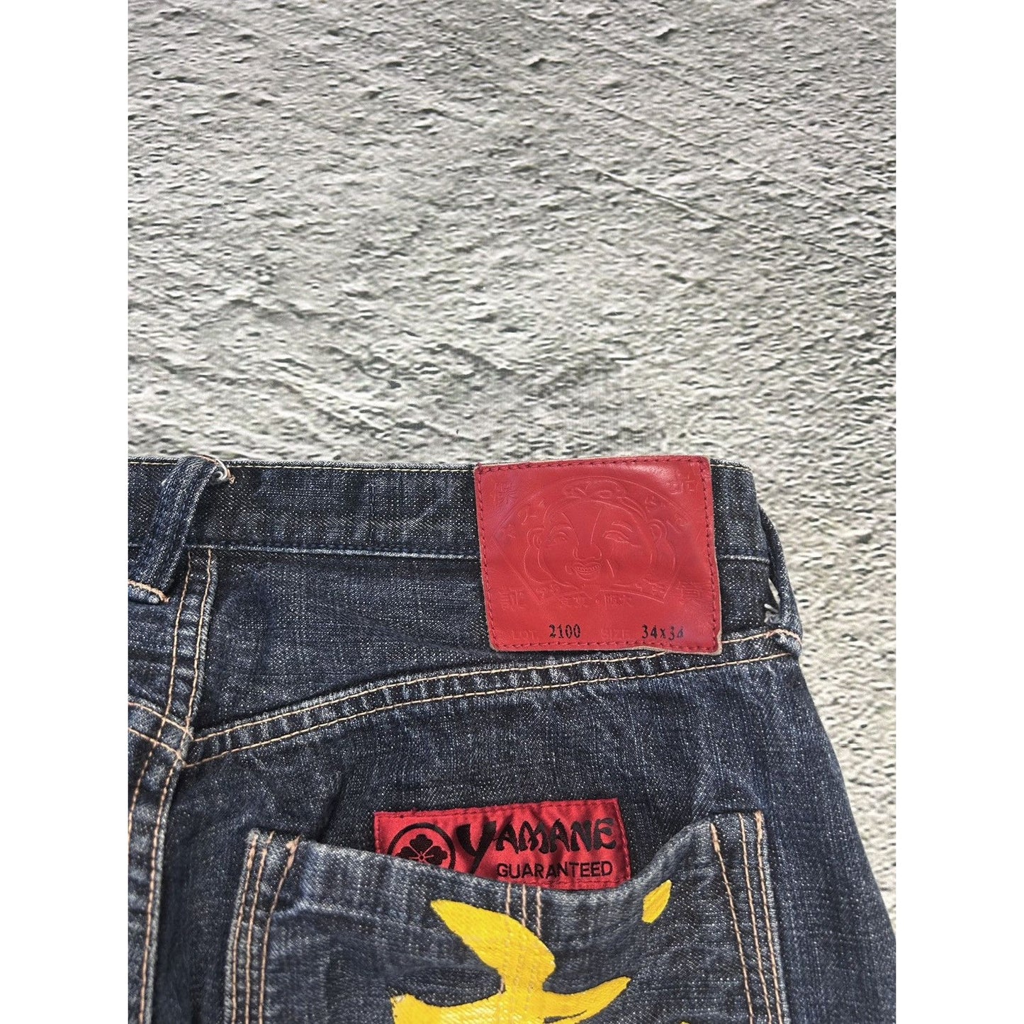 Evisu Yamane jeans vintage selvedge embroidery seagull Y2K