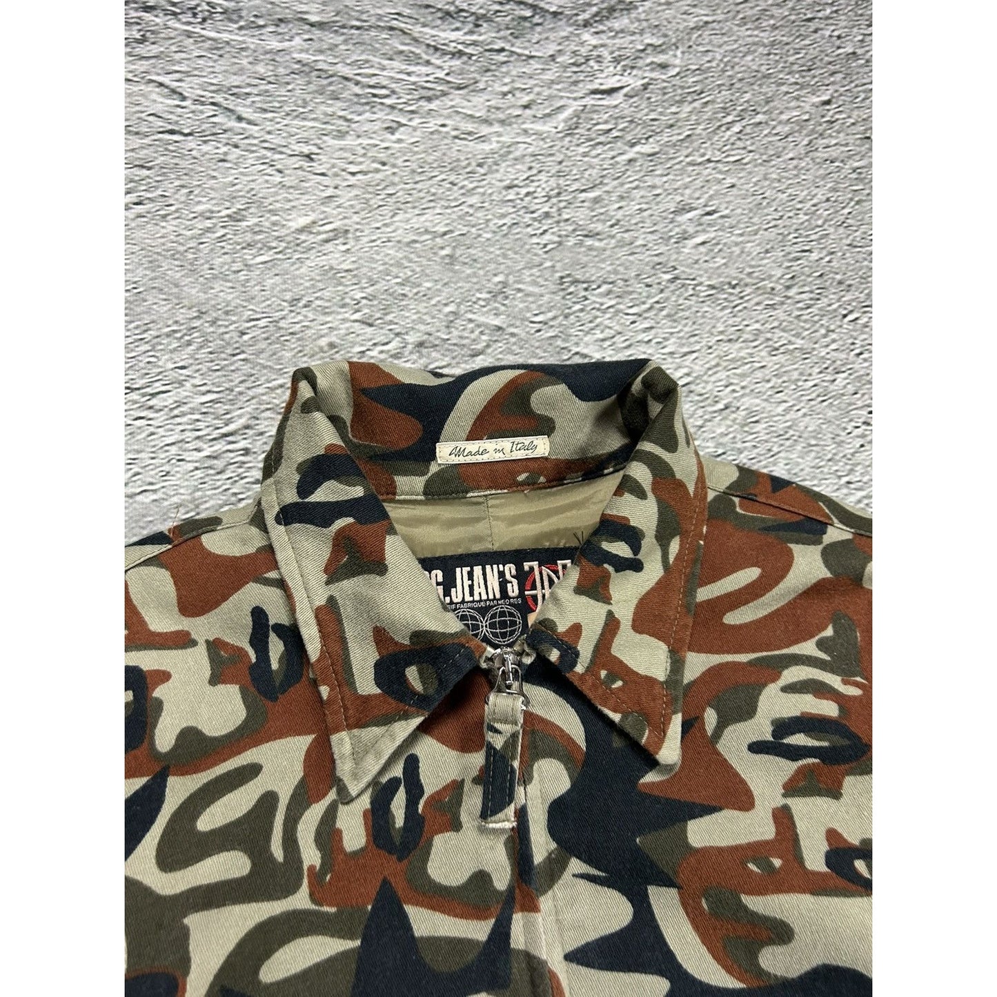 Jean Paul Gaultier denim jacket AW 2001 JPG Jeans Faces Camo