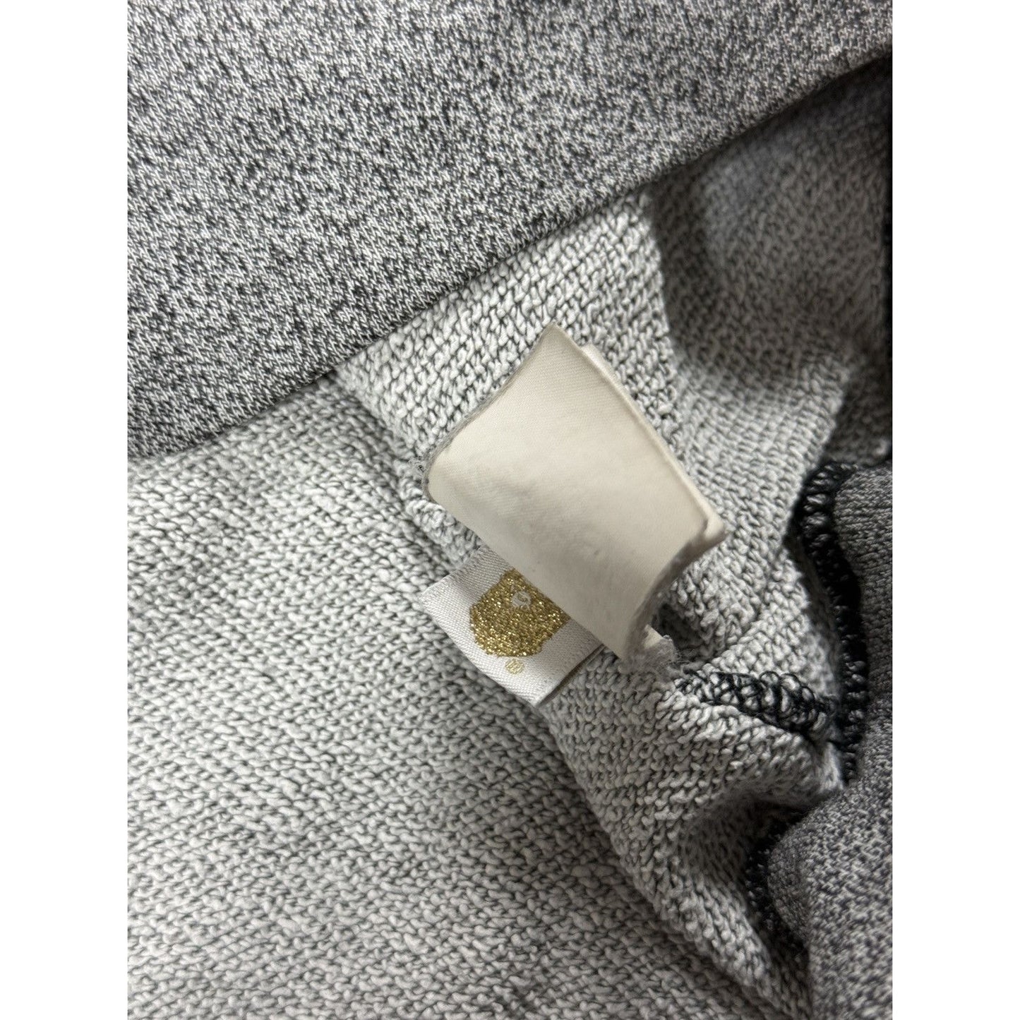 Bape sweatshirt grey big logo spell out black