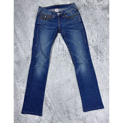 True Religion jeans studded blue flared Billy