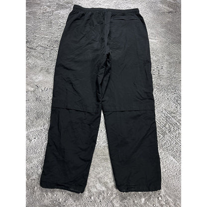 Nike vintage black nylon track pants small swoosh drill Y2K