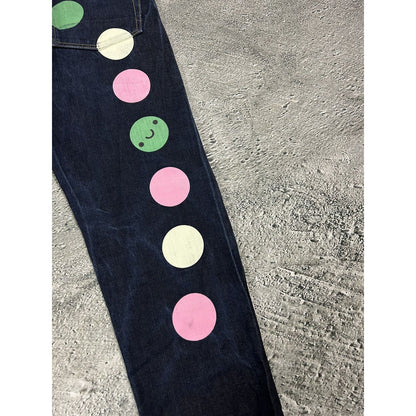 Evisu jeans daicock big logo smile face selvedge denim
