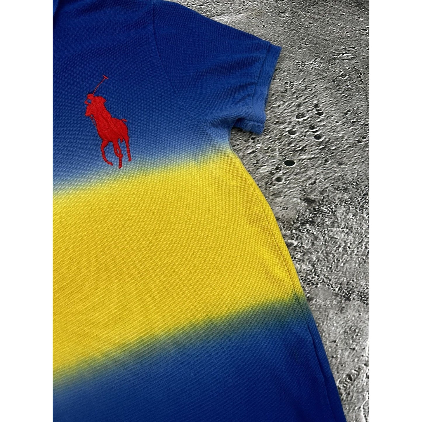 Chief Keef Polo Ralph Lauren big pony gradient blue yellow