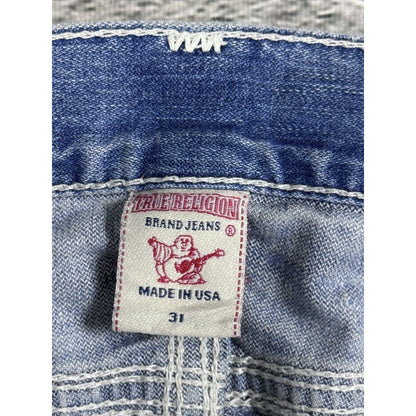 True Religion blue jeans white thick stitching Y2K Bobby