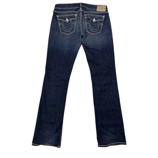 True Religion jeans flared vintage navy blue Billy white