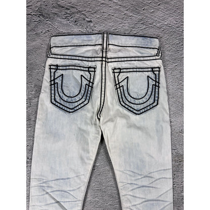 True Religion jeans vintage denim dyed faded washed black