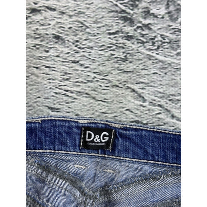 Dolce & Gabbana flared jeans painted DG Y2K