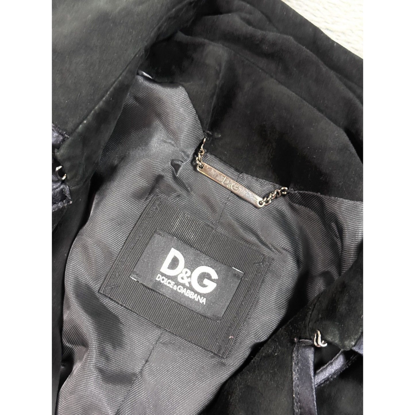 Dolce & Gabbana coat vintage black leather lambskin