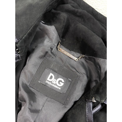 Dolce & Gabbana coat vintage black leather lambskin