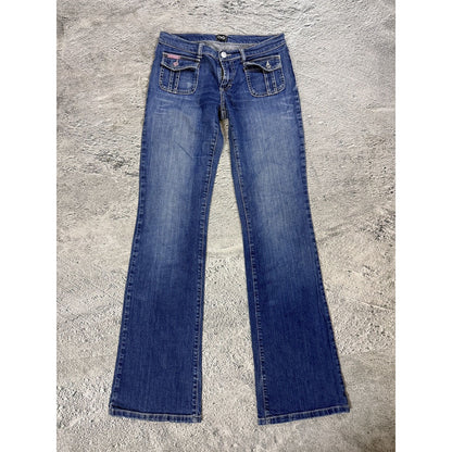 Dolce & Gabbana flared jeans painted DG Y2K