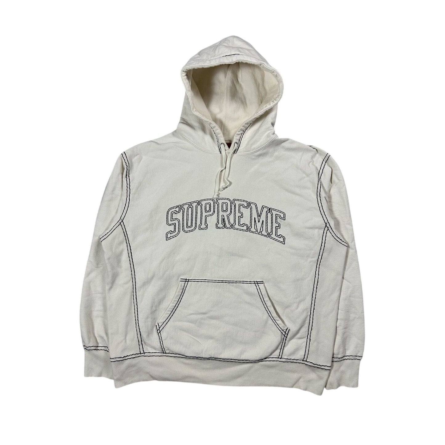 Supreme Big Stitch Hoodie White FW20 True Religion style