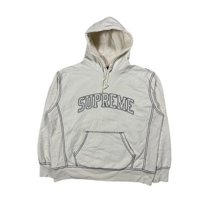Supreme Big Stitch Hoodie White FW20 True Religion style