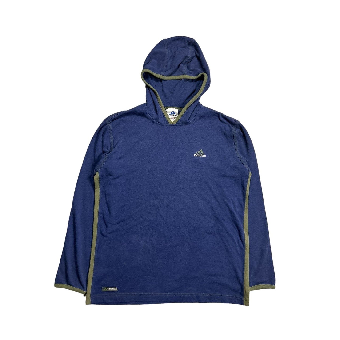 Adidas hoodie navy khaki vintage sweatshirt