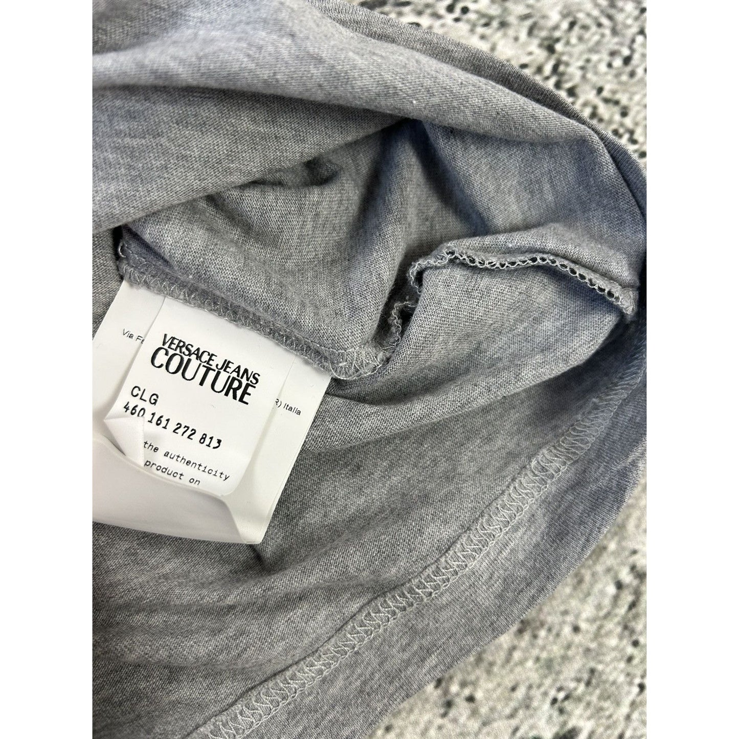 Versace Jeans Couture t-shirt grey pink big logo