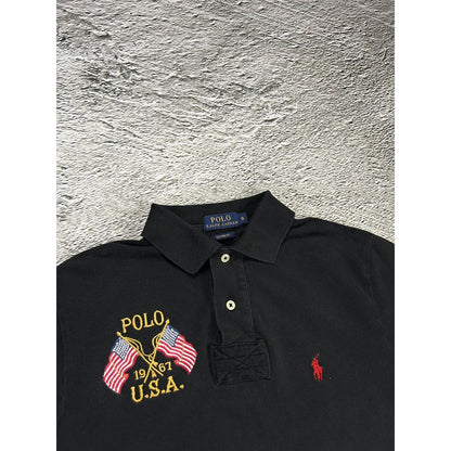 Chief Keef Polo Ralph Lauren vintage black polo USA T-shirt