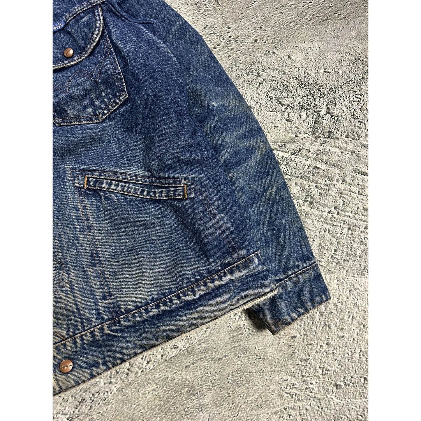 60's Wrangler Sherpa jacket denim vintage blue