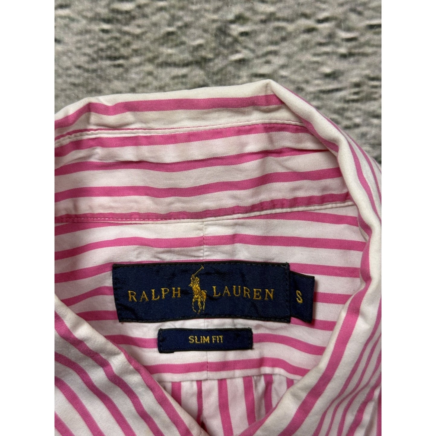 Polo Ralph Lauren pink shirt button up longsleeve striped