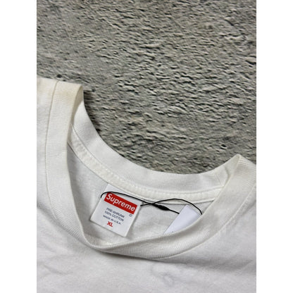 Supreme cross bogo T-shirt box logo FW20 white red