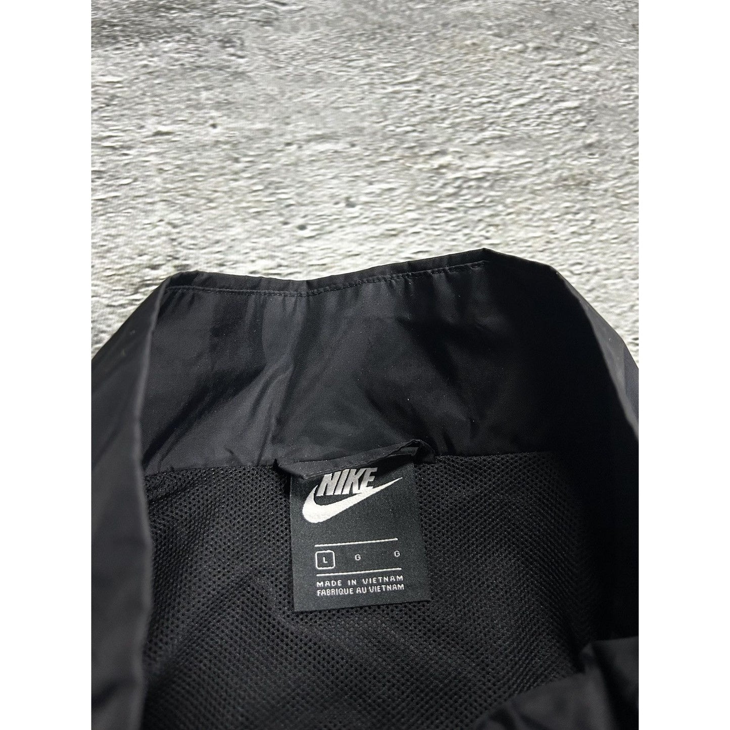 Nike track suit vintage black nylon pants jacket drill Y2K