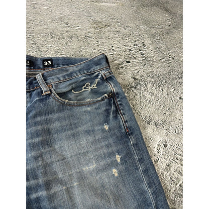 Ed Hardy Christian Audigier vintage jeans big logo pants