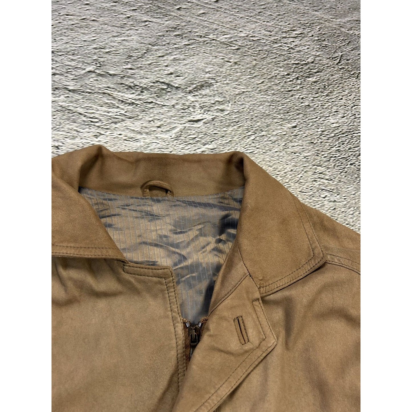 Yves Saint Laurent coat vintage brown lamb leather viscose