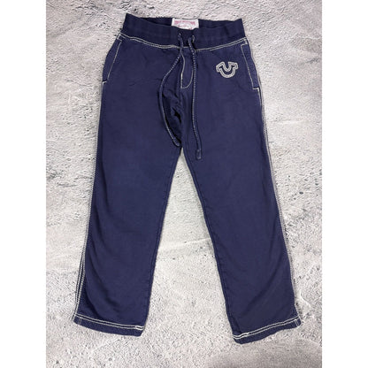 True Religion track suit zip hoodie sweatpants navy