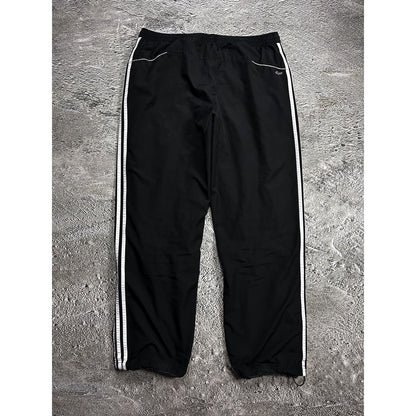 Adidas vintage black nylon track pants small logo 2000s