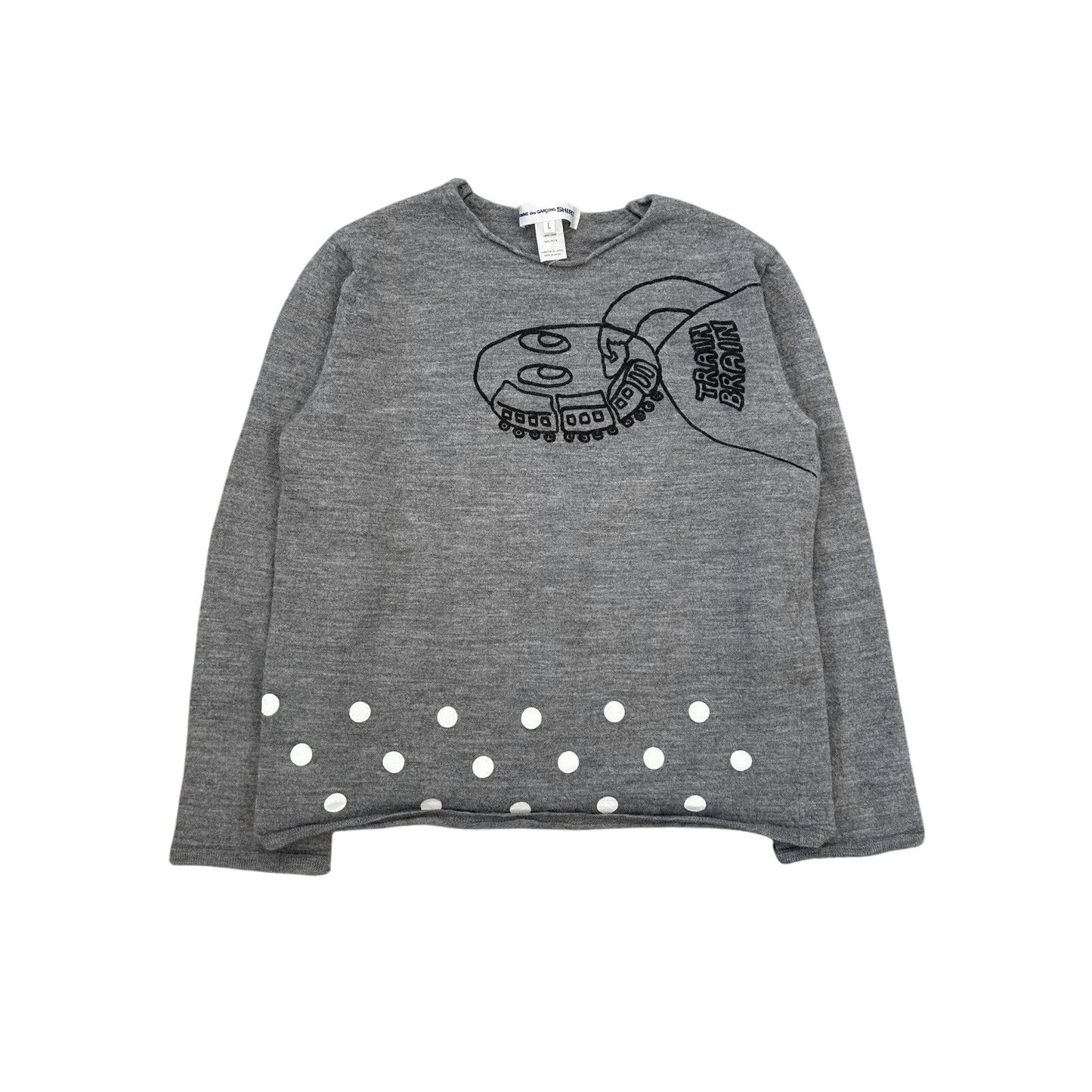 Comme Des Garcons shirt SS17 sweater Brain Train Runway wool