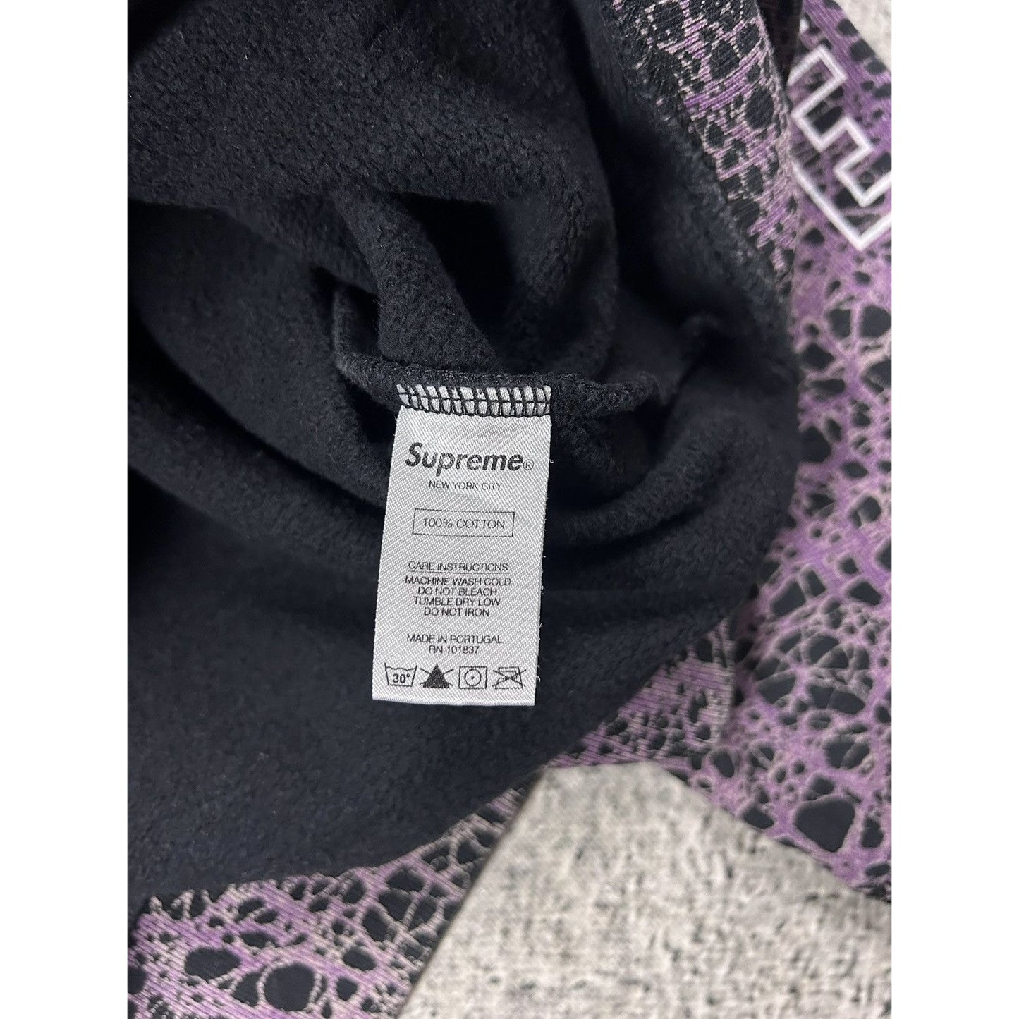 Supreme marble hoodie purple web