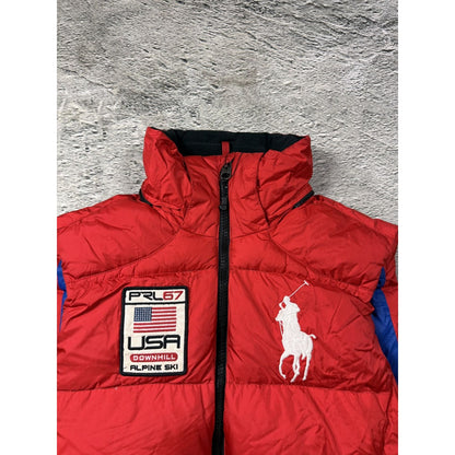 Chief Keef Polo Ralph Lauren vintage puffer vest Red USA
