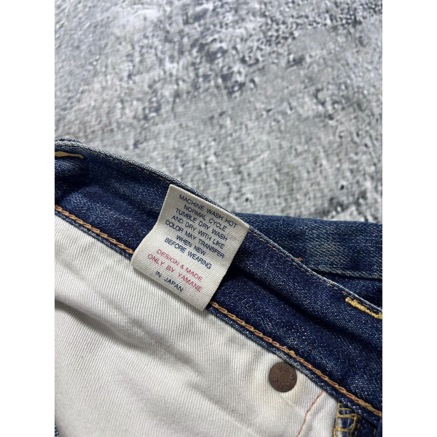 Evisu jeans daicock big logo pink selvedge denim navy blue