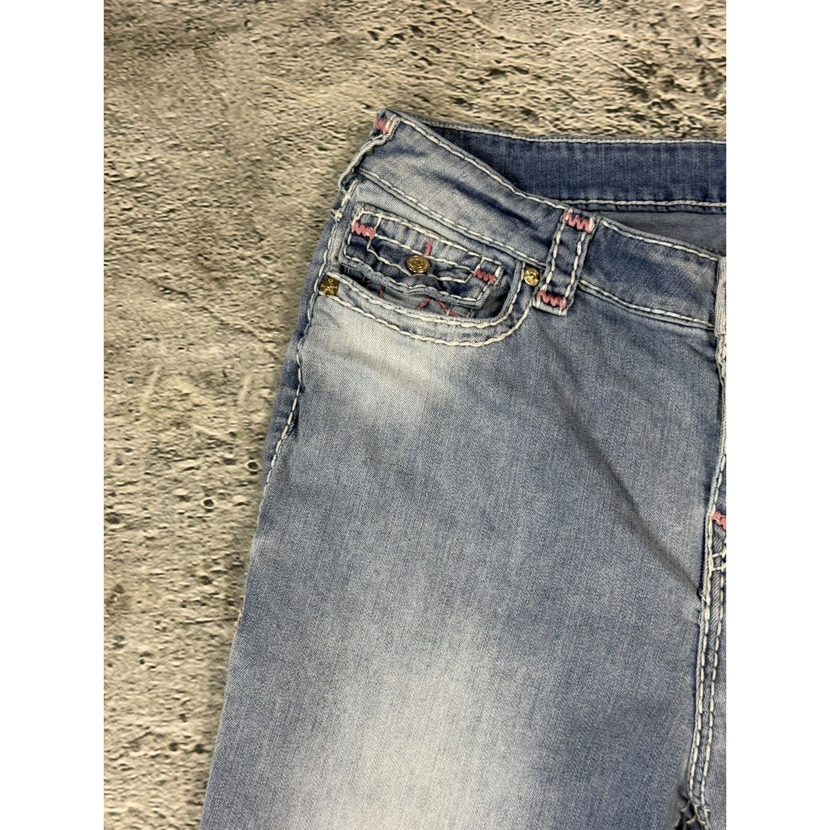 True Religion blue jeans Y2K vintage billie super baggy pink