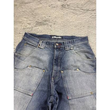 Pelle Pelle vintage stone washed blue jeans Y2K baggy denim