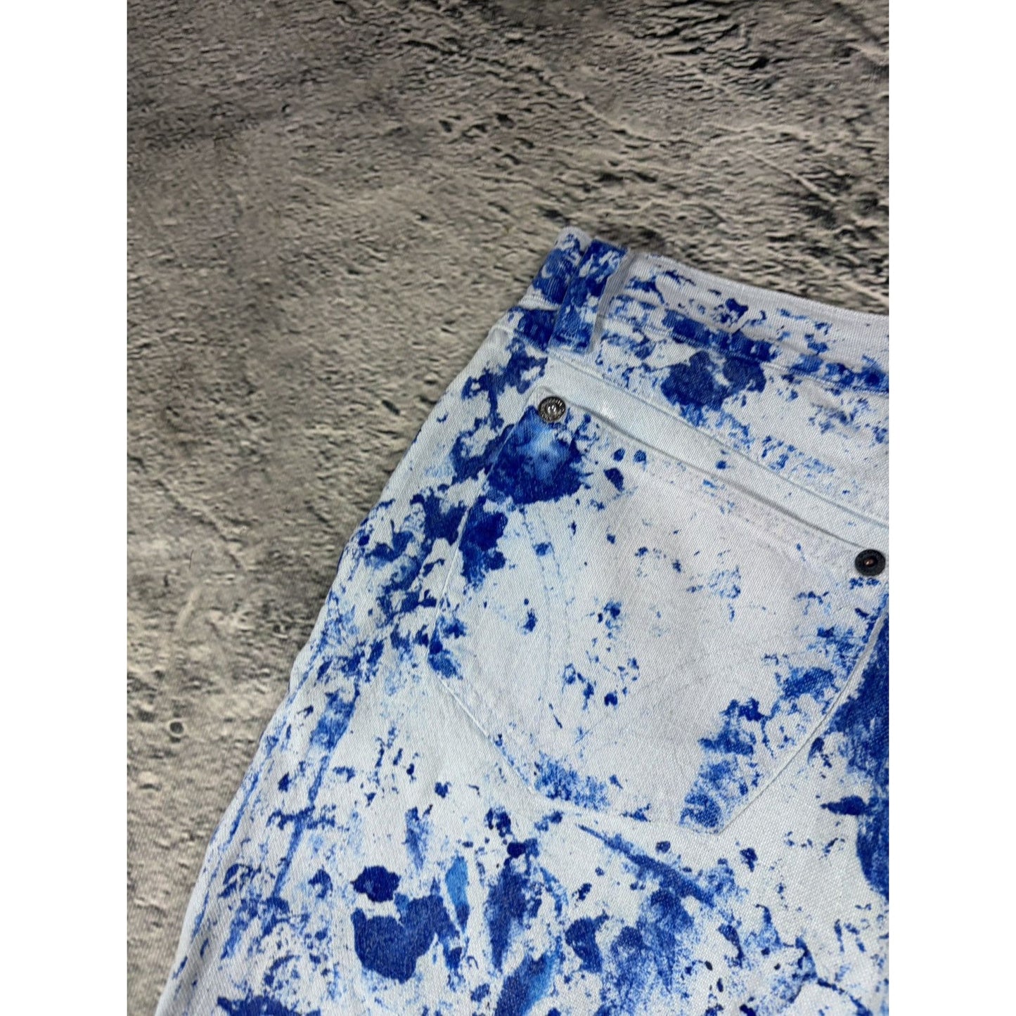 Dolce & Gabbana Painted flared jeans denim white blue