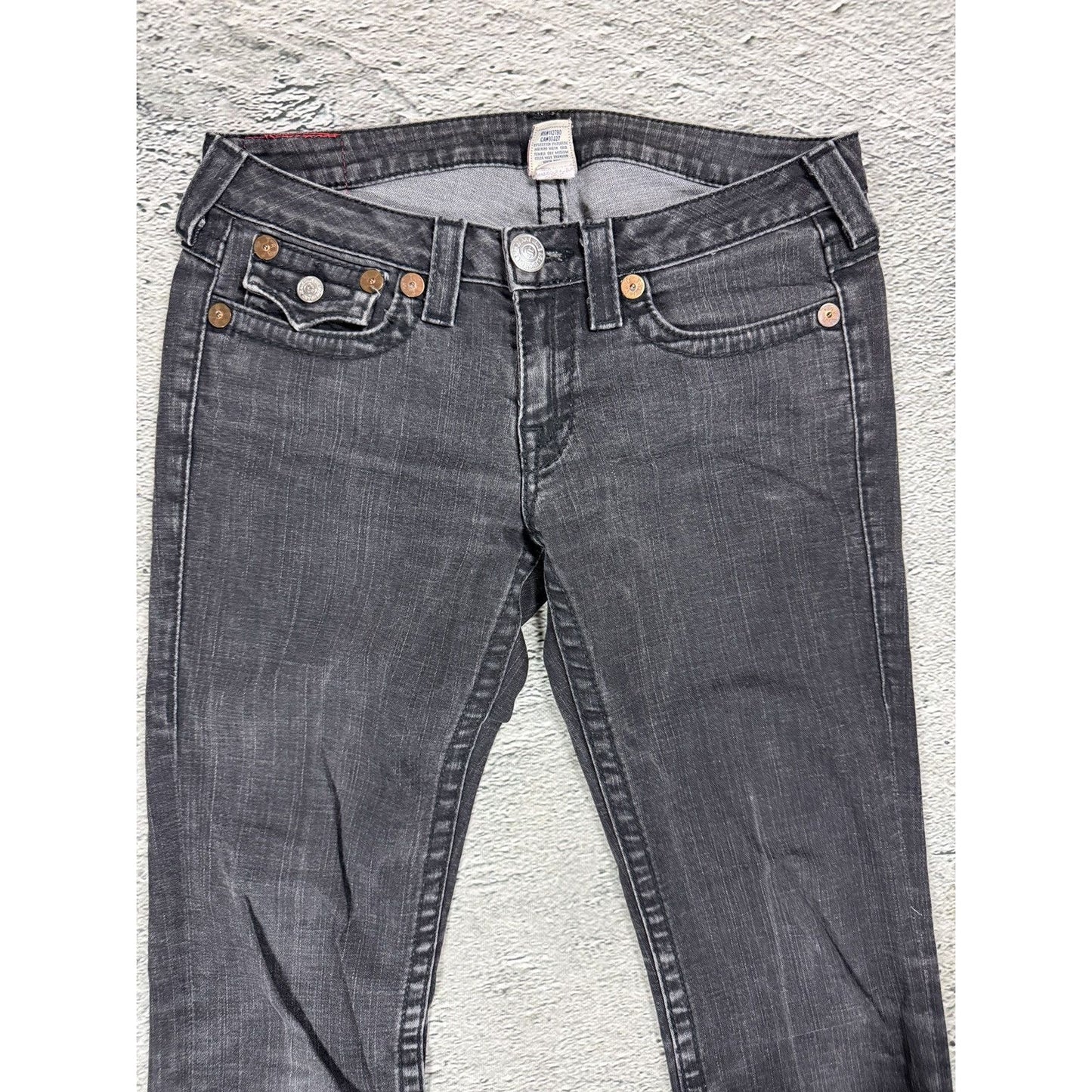 True Religion jeans vintage dark grey Billy flared