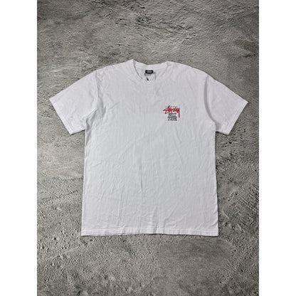 Stussy Built Tough teddy Bear t-shirt white red vintage