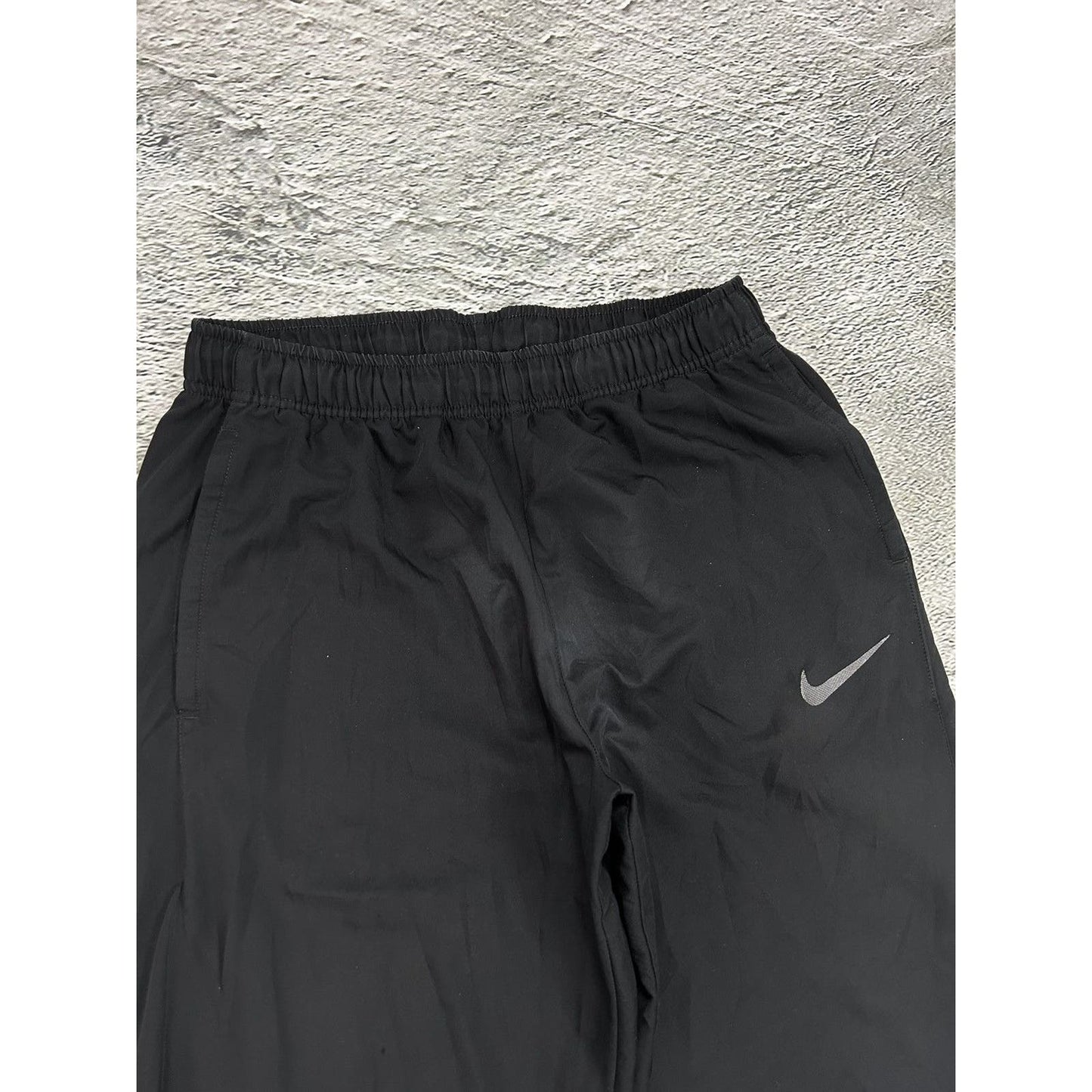 Nike nylon track pants black vintage drill Y2K parachute