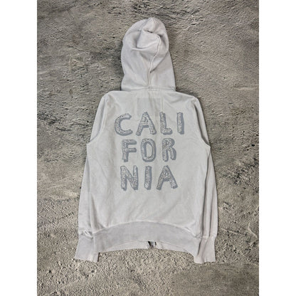 True Religion zip hoodie grey rhinestones logo Los Angeles