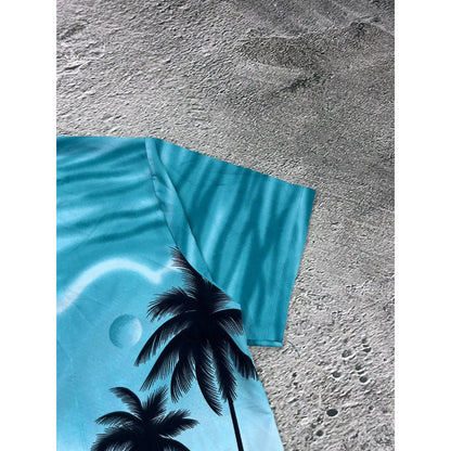 Hawaiian Shirt vintage Don Amigo palms beach sea summer