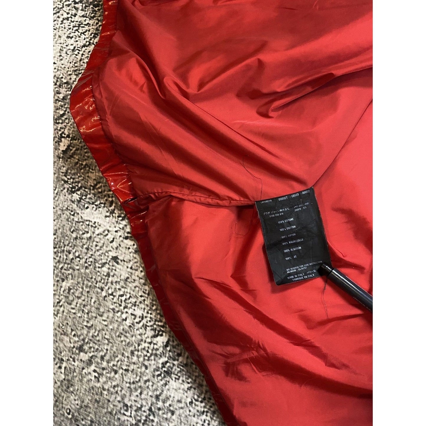 Prada jacket red raincoat 2008
