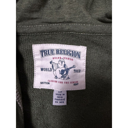 True Religion zip hoodie big logo vintage green Y2K
