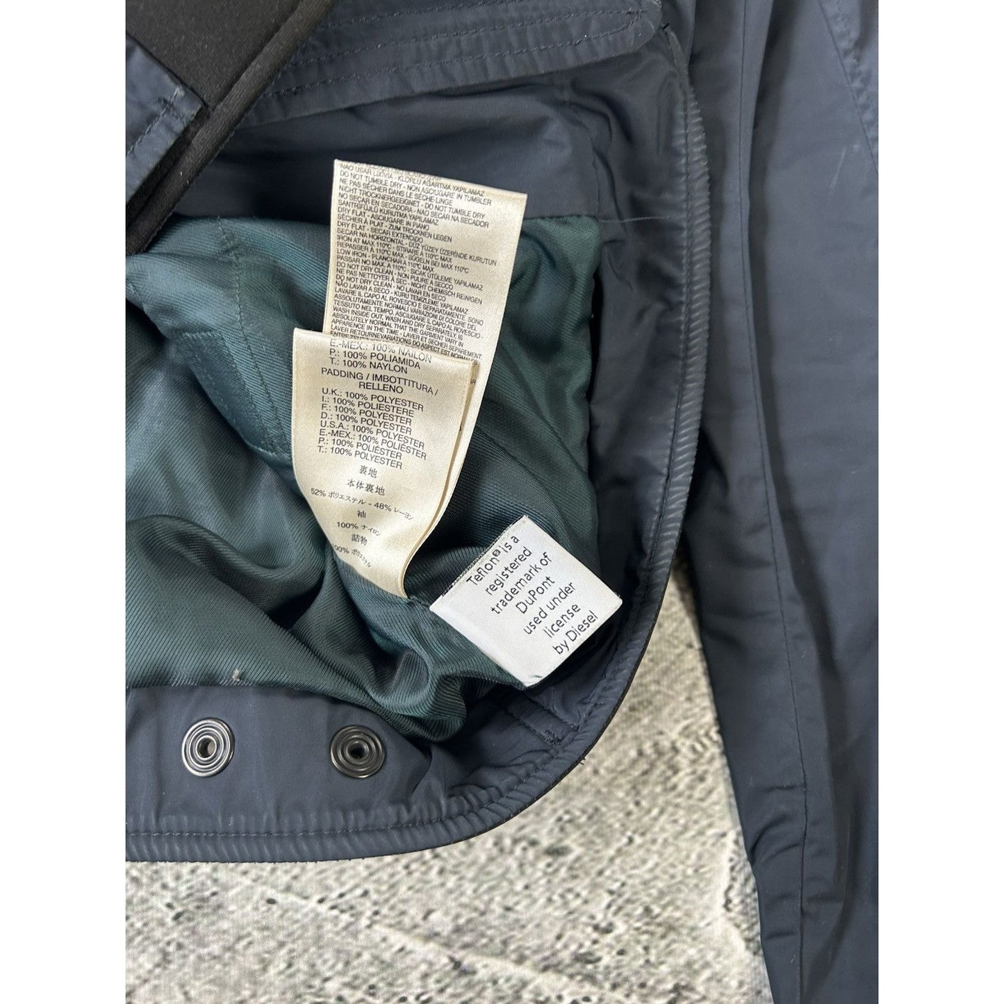 Diesel nylon jacket navy blue bomber vintage Y2K
