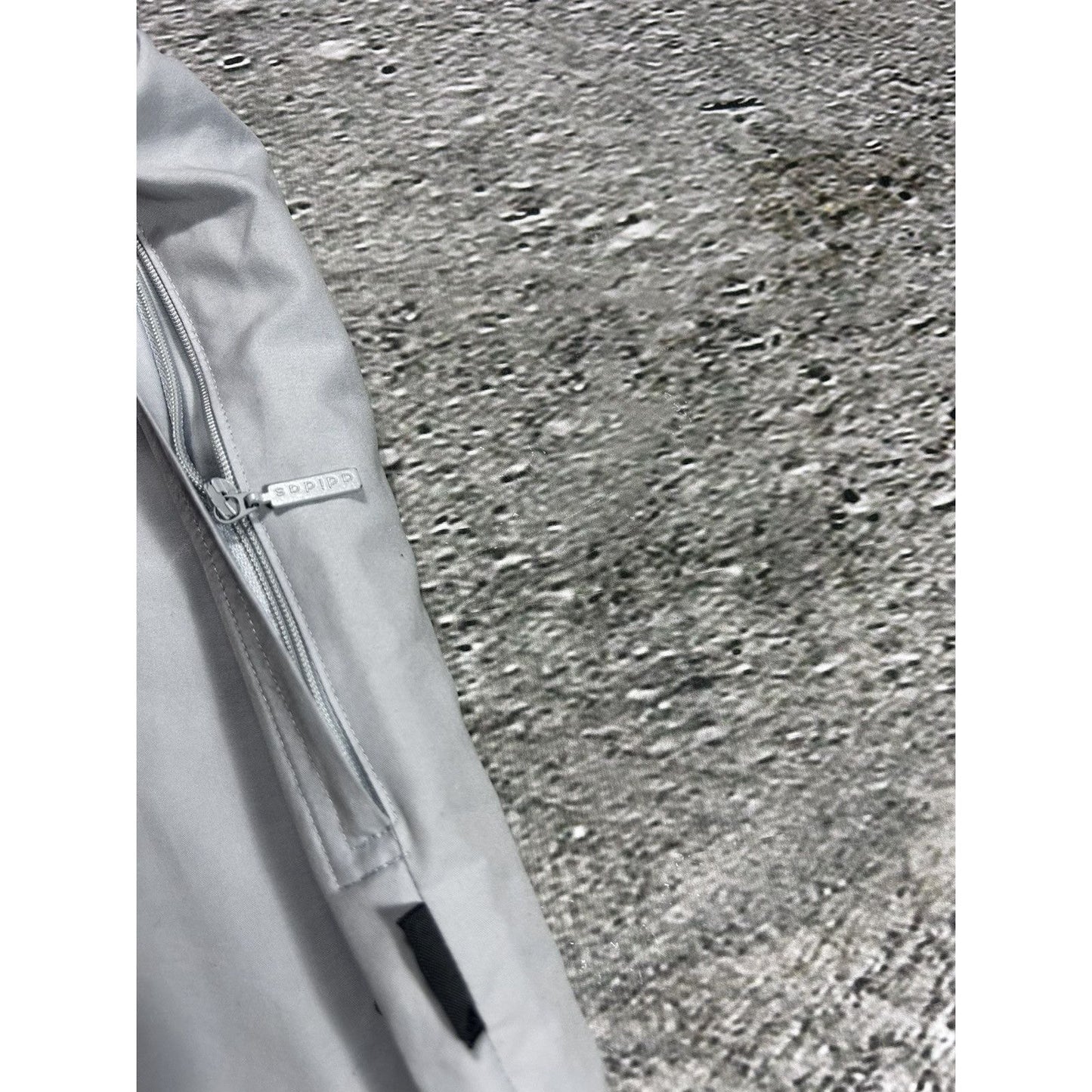 Adidas vintage grey nylon track pants drill Y2K