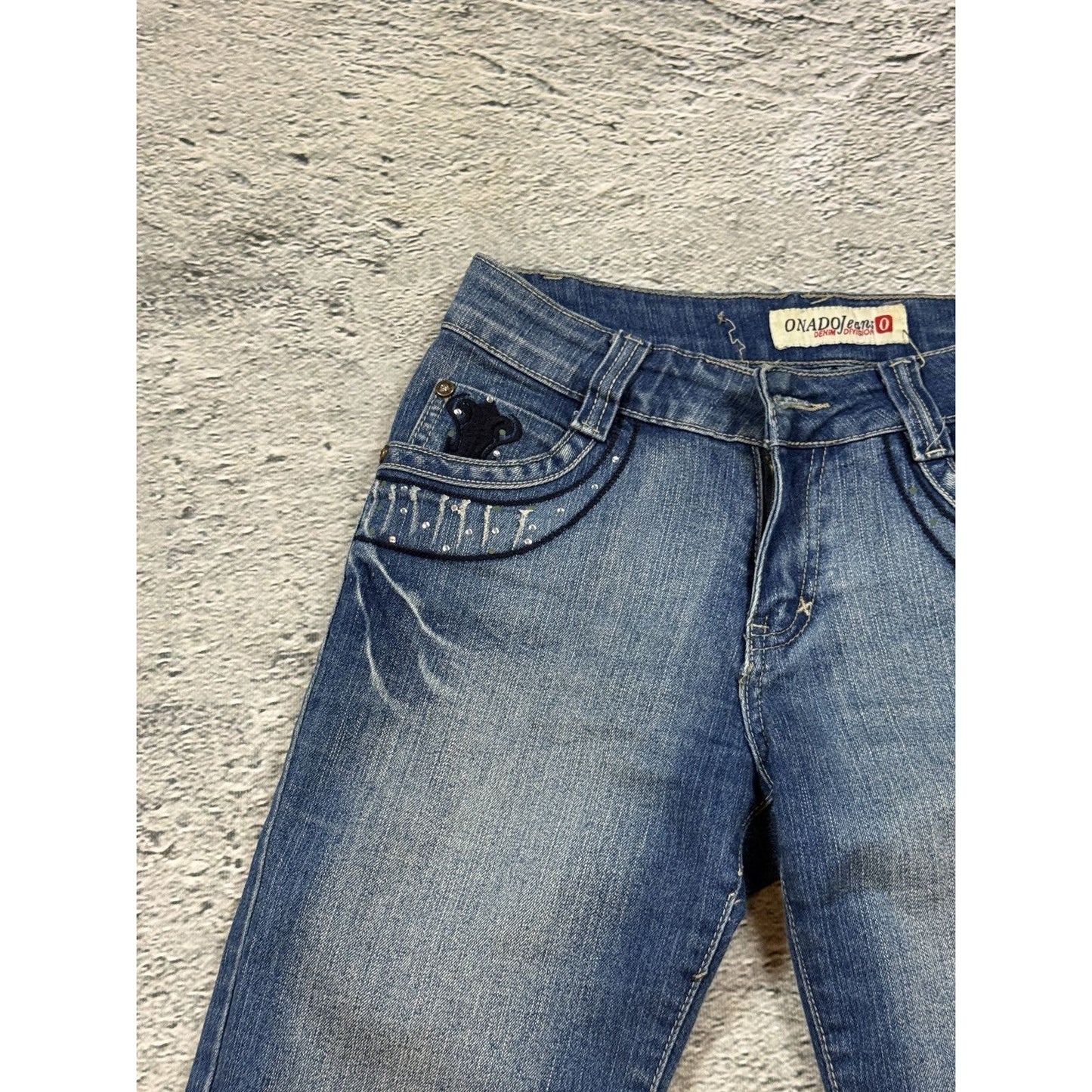 Tribal vintage onado jorts light blue Y2K shorts denim