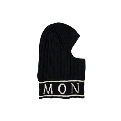 Moncler ski mask balaclava knit black drill