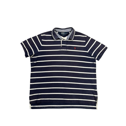 Polo Ralph Lauren striped polo shirt navy white small pony