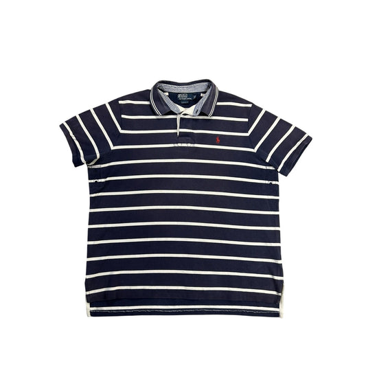 Polo Ralph Lauren striped polo shirt navy white small pony