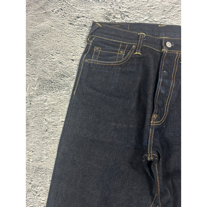 Evisu jeans daicock big logo yellow selvedge denim