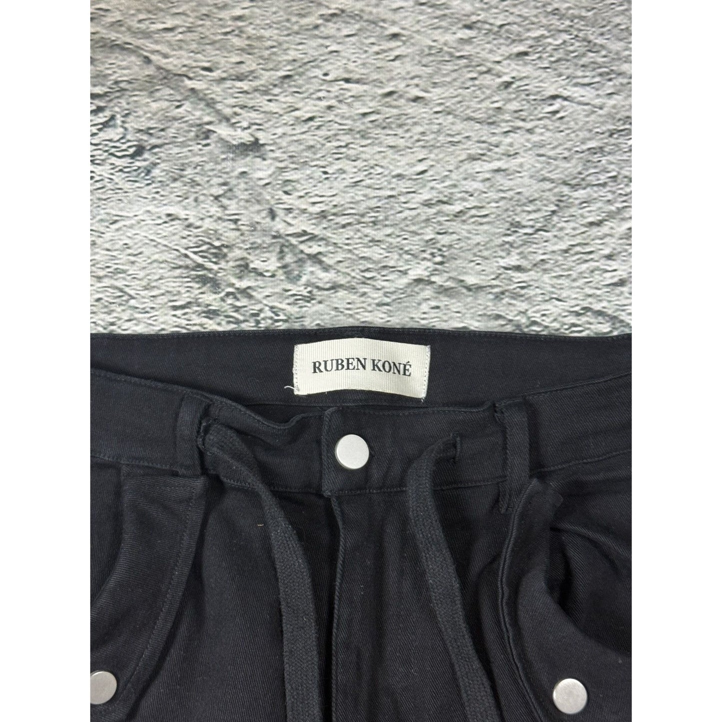 Ruben Kone Avant Garde Cargo strap pants black