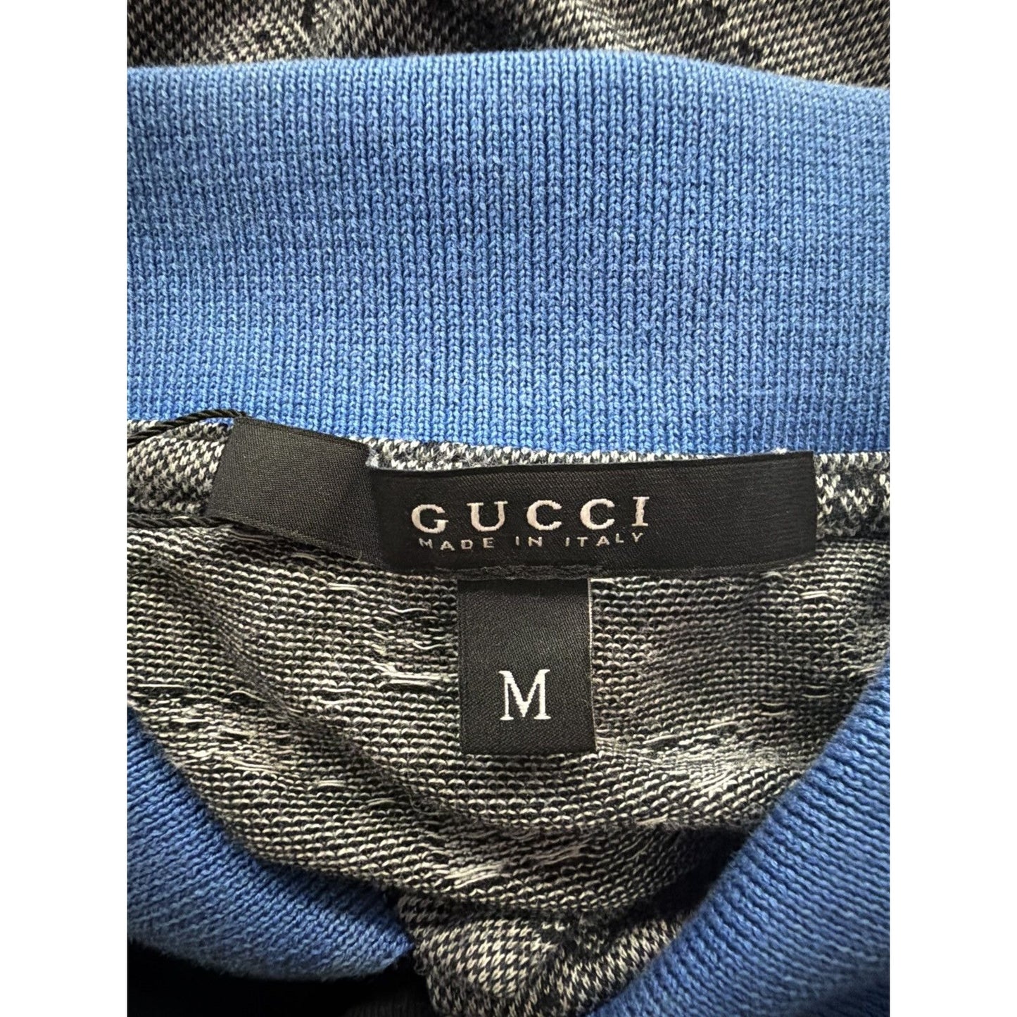 Gucci Chief Keef Polo T-shirt Monogram blue collar